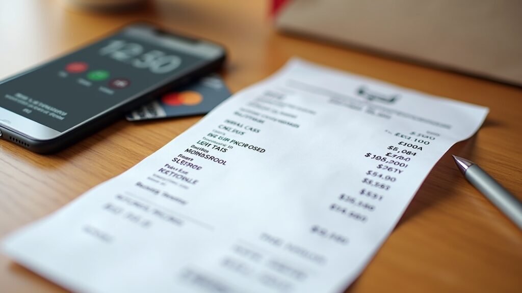 Receipt showing large purchase for bonus spending