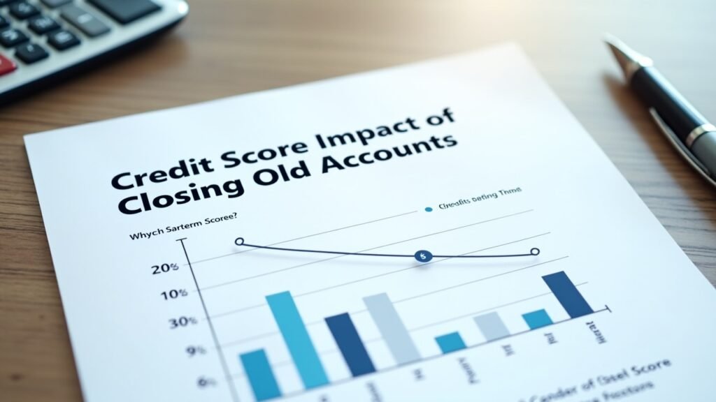 Credit score impact of closing old accounts chart