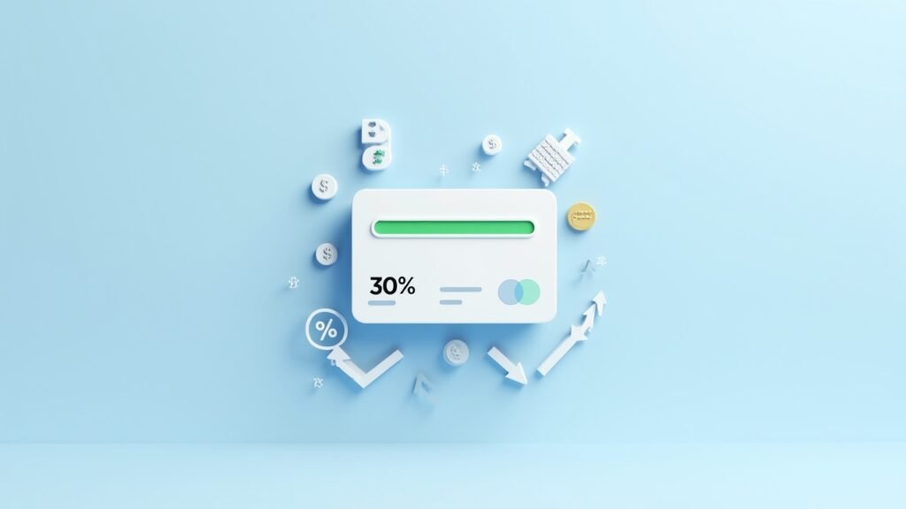 Credit utilization ratio illustration