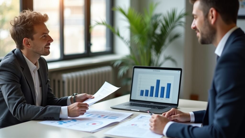 Person meeting with financial advisor