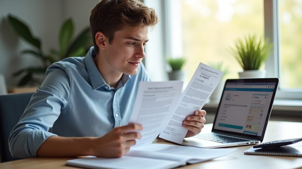 Person comparing loan interest rate to card APR
