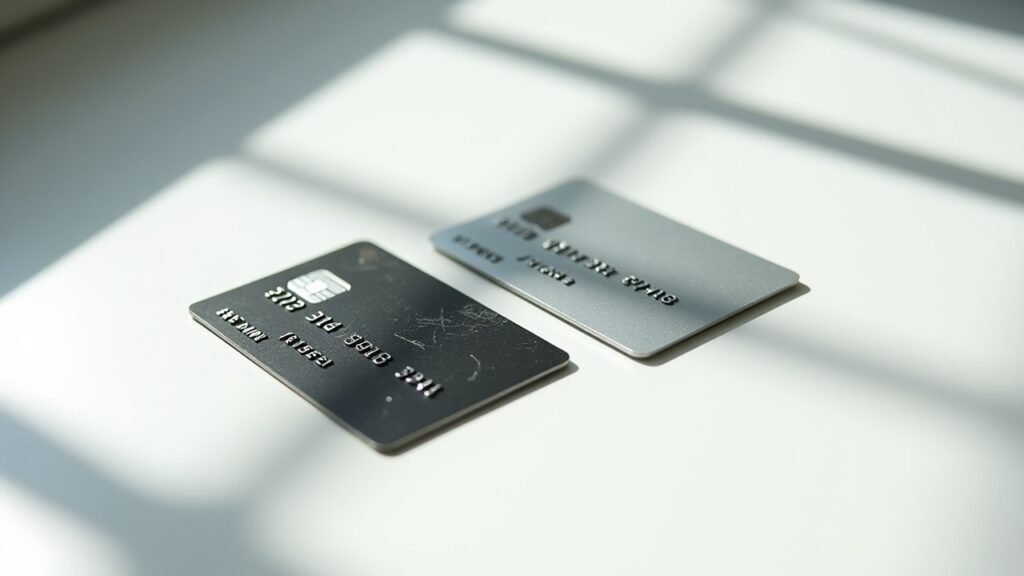 Old credit card next to new balance transfer card
