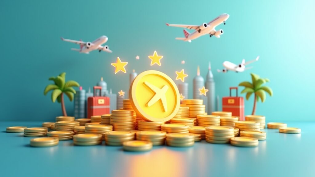 Multiplier effect illustration for travel points