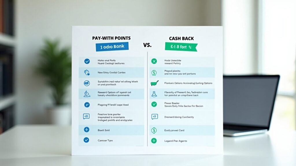 Comparison chart of pay-with-points vs. cash back
