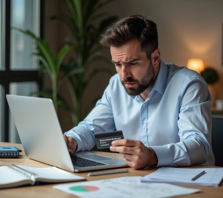 Declined message on credit card application screen