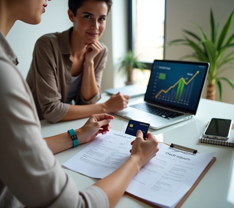 Credit score report showing improvement over time