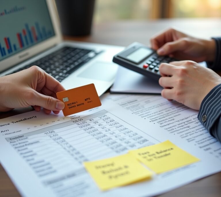 Shopping bag and balance transfer card together