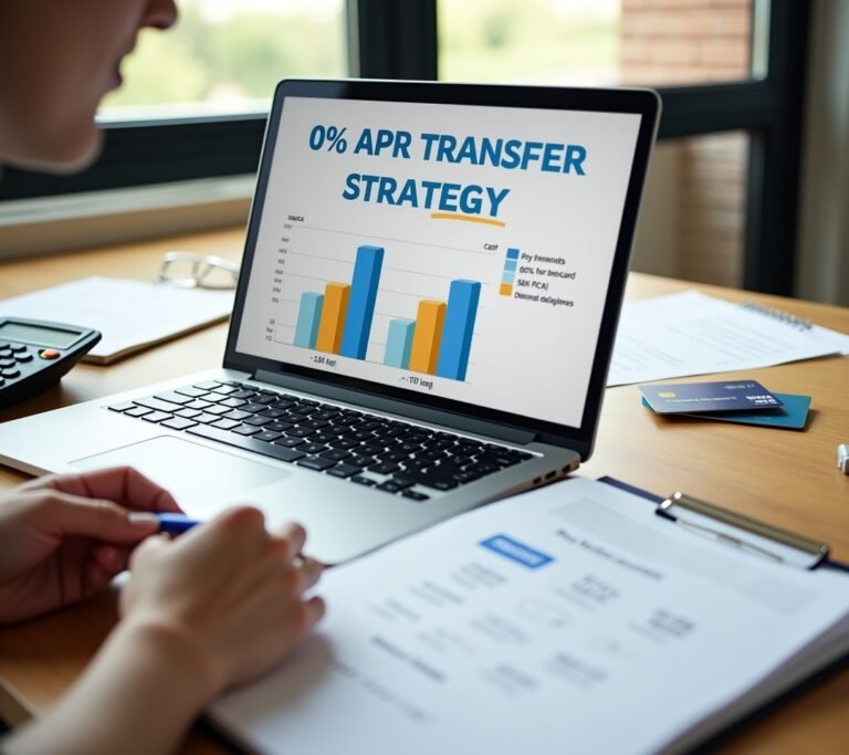 Credit card with 0% APR highlighted