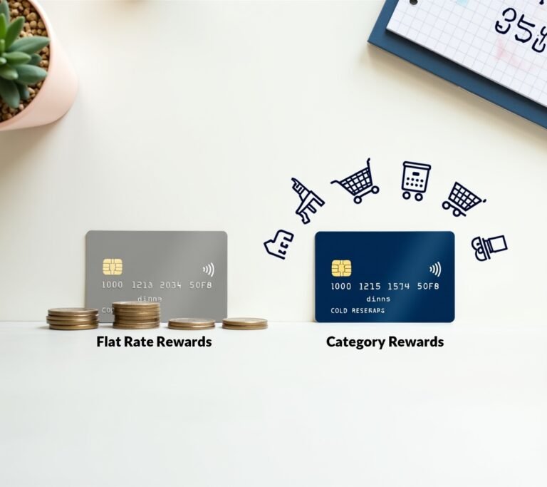 Two credit cards: flat rate and category bonus