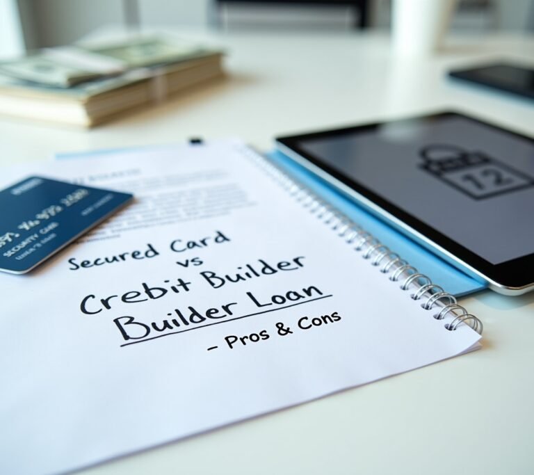 Secured card and credit-builder loan side by side