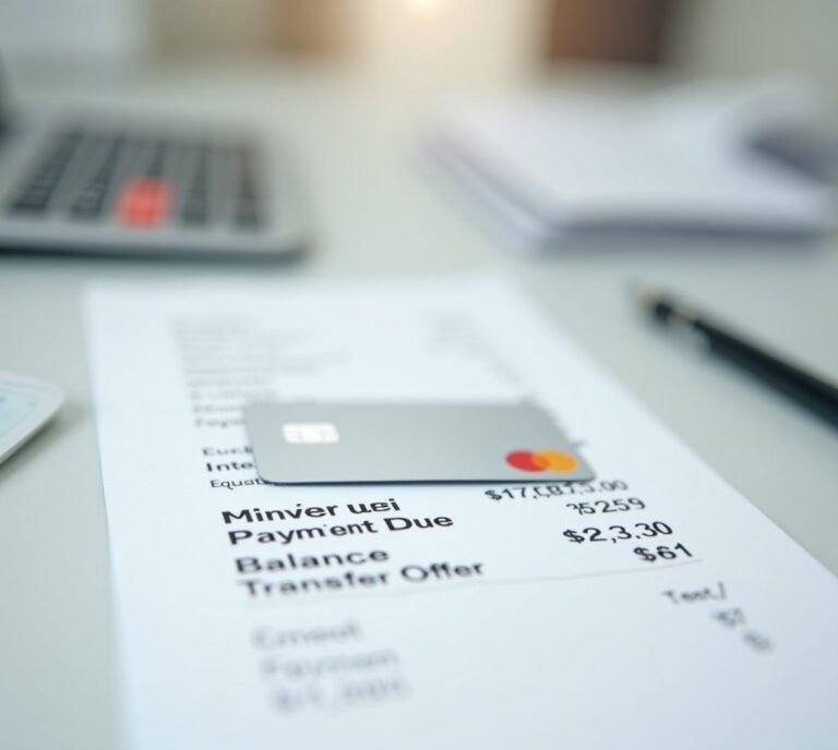 Credit card minimum payment notice on monthly statement