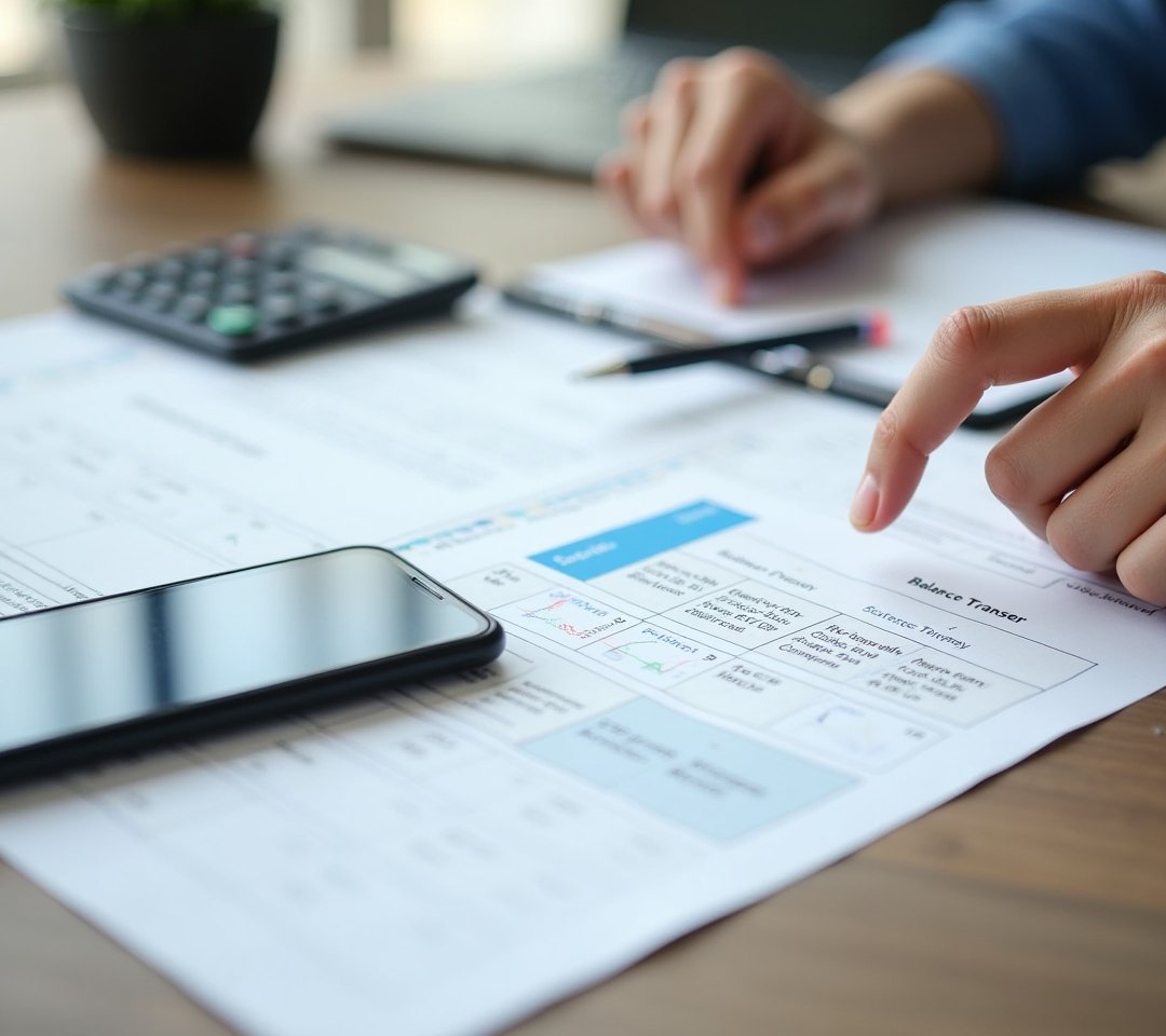Original card statement showing balance transfer payment received